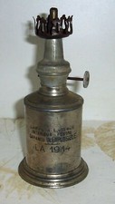 Rare Lampe à essence du poilu "LA 1914" Garanti Inexplosible Tranchée WW1 - A16