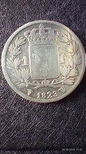 pièce argent 1 Franc Louis XVIII 1823 W