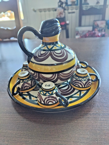 Service liqueur faience - service,
