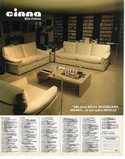 PUBLICITE ADVERTISING 054  1980  CINNA    meubles salon ESTELLE