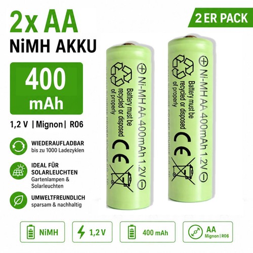 Nimh 400 mah 2 v - aa,