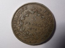 5 francs 1875 petit A argent
