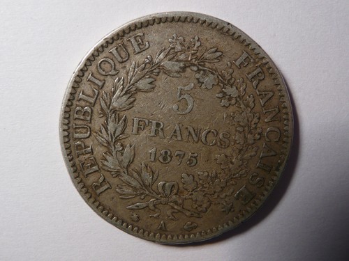 Francs 1875 petit argent - 5, a