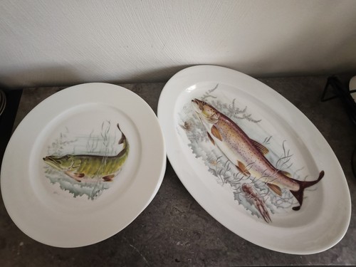 Service poissons porcelaine - service,
