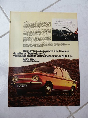 Publicité audi nsu 1971 - publicité,