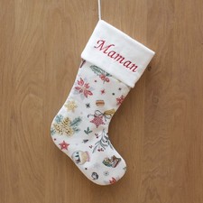 Chaussette ou Botte de Noël 4 / Brodée / Prénom & fil au choix / Made in France.