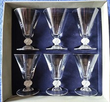 6 verres à pied cristal JG Durand Cristal d'Arques Série Ajaccio