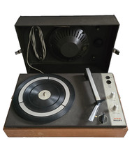 Tourne-disque vintage PHILIPS 633, 3 vitesses, alimentation secteur/batteries