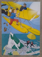 Tintin avion 100 affiche - tintin,