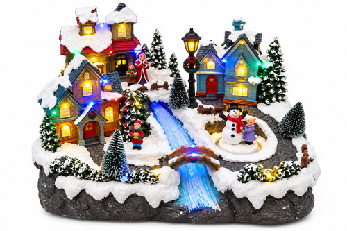Village noël musical et - noël,