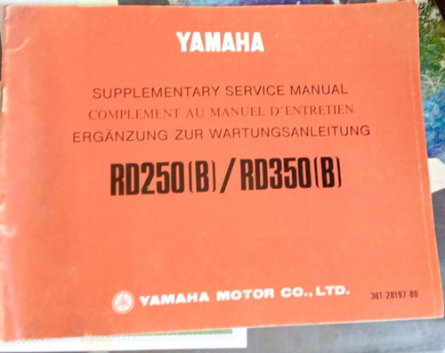 Yamaha rd250 350 - rd, 350(b)