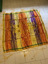 ancien FOULARD Châle Carré de SOIE ? A Restauré