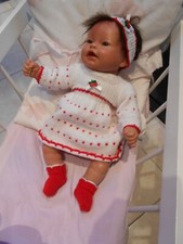 ens robe fait main pour poupée de collection raynal bella reborn, baigneur 40cm