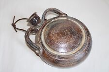 Ancienne gourde en grès signée Ferrières, diamètre 18 cm