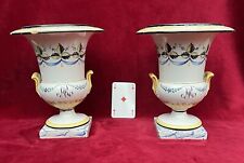 ANCIENS VASE VASES MEDICIS MONOGRAMME FAIENCE 18EME 18 EME XVIIIEME XVIII EME