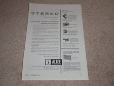 Altec 831a,811b Avertisseur,803a,800e,802d Haut Parleur Ad, 1958