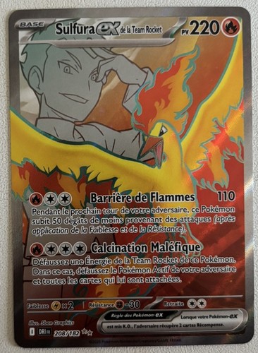 Carte pokemon sulfura 208 182 - carte,
