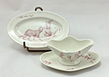 Saucière et plat dinette Gien Petit Chaperon Rouge Doll's Sauce boat/Dish