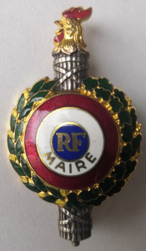 Insigne fonction maire - insigne, de