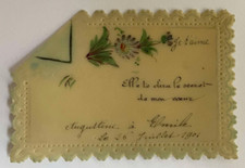 ANCIENNE CARTE DE VOEUX PEINTE