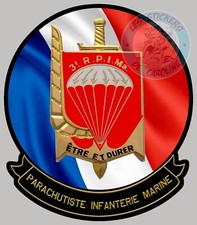 STICKER INSIGNE MILITAIRE 3è RPIMA PARACHUTISTE FORCES SPECIALES MARINE RZ023