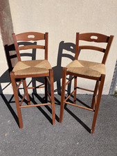 chaise haute de bar en bois massif 