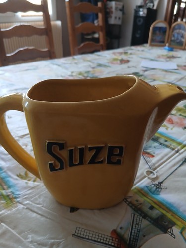 Vintage pichet suze jaune - vintage,