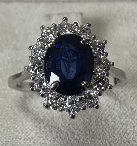 Bague blanc kt - kt., avec