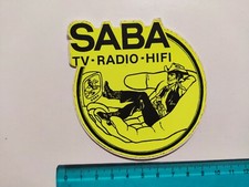 Autocollant Saba TV Radio Hifi Timbre 80s Original