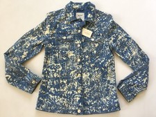 GUESS Femme S 90’S Slim Bleu Clair Jeans Veste Bleach Lavage TAILLE S