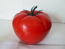vintage POT A GLACONS forme TOMATE années 70 Diametre 16,5cm H 15cm