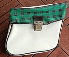 SACOCHE DE VELO enfant vintage vert Ecossais