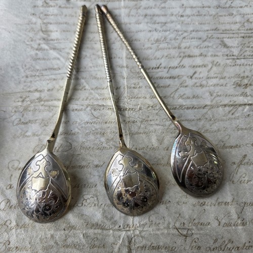 Cuillères argent russie - cuillères,