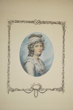 LITHO COULEUR  PORTRAIT FEMME