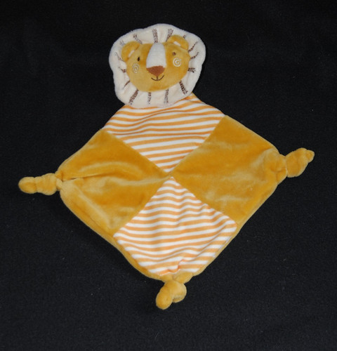 Doudou lion plat jaune
