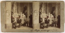 Monument funéraire à identifier c1900 Photo Stereo Vintage Citrate 
