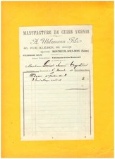MONTREUIL-sous-BOIS (93) USINE TANNERIE / CUIRS vernis "A. UHLEMANN" en 1912