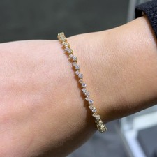 Bracelet Tennis Zig Zag Or
