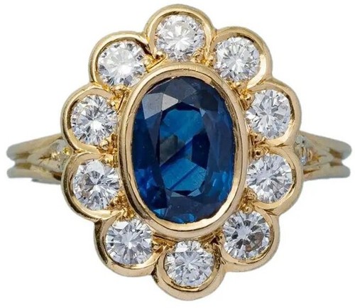 Bague cocktail jaune 14k - jaune,