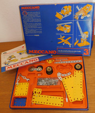 vintage BOITE 203e meccano n°3 SUREMENT INCOMPLET avion GRUE camion CHANTIER
