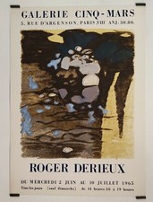 Derieux Roger	Galerie Cinq Mars 1965 Affiche Originale Exposition Abstrait