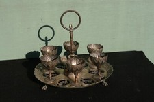 porte coquetiers en métal argenté Benet & Fink and Co Londres.**