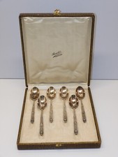 * COFFRET BIJOUTERIE ANACLET 6 PETITES CUILLERES METAL ALLIAGE BLANC VITRINE D