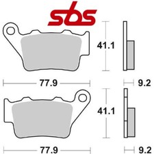 Pour KTM LC4 Rallye 660 2002-2002 Plaquette De Frein Arrière SBS 675LS MESCOLA S