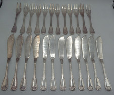 12 couteaux et 12 fourchettes de service à poisson de la  marque ERCUIS #5336#