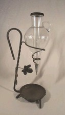 Ancien Carafe,aérateur de vin,décanteur verre,Fer Forgé Torsadé Déco Raisin 1960