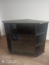 Meuble TV 78 cm d'angle avec Porte Vitrée  Et Étagère Devant Et Su Cote
