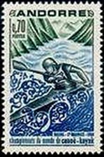 ANDORRE FRANCAIS STAMP TIMBRE YVERT N° 196 " SPORT KAYAK 70c " NEUF xx TTB
