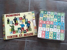 RARE ANCIEN JEU NOËL MONTBRISON 28 DOMINOS TINTIN ET MILOU - ANNÉES 60