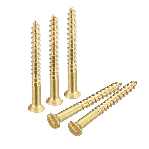 Laiton bois vis 100pcs x - laiton,